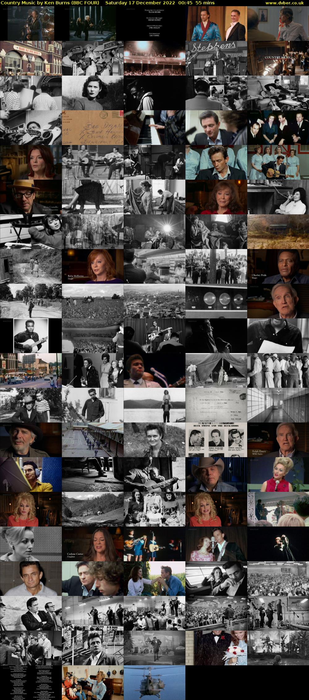 Country Music by Ken Burns (BBC FOUR) Saturday 17 December 2022 00:45 - 01:40