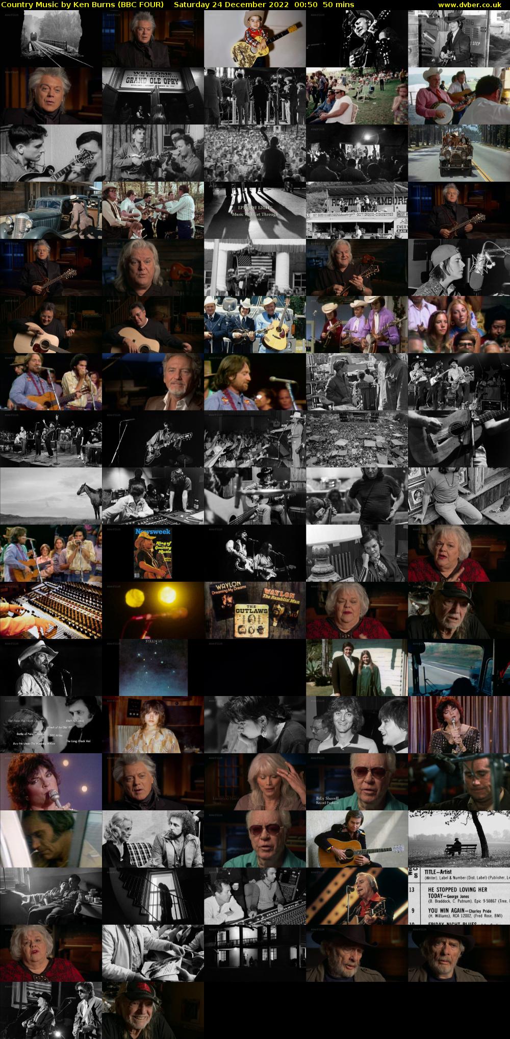 Country Music by Ken Burns (BBC FOUR) Saturday 24 December 2022 00:50 - 01:40