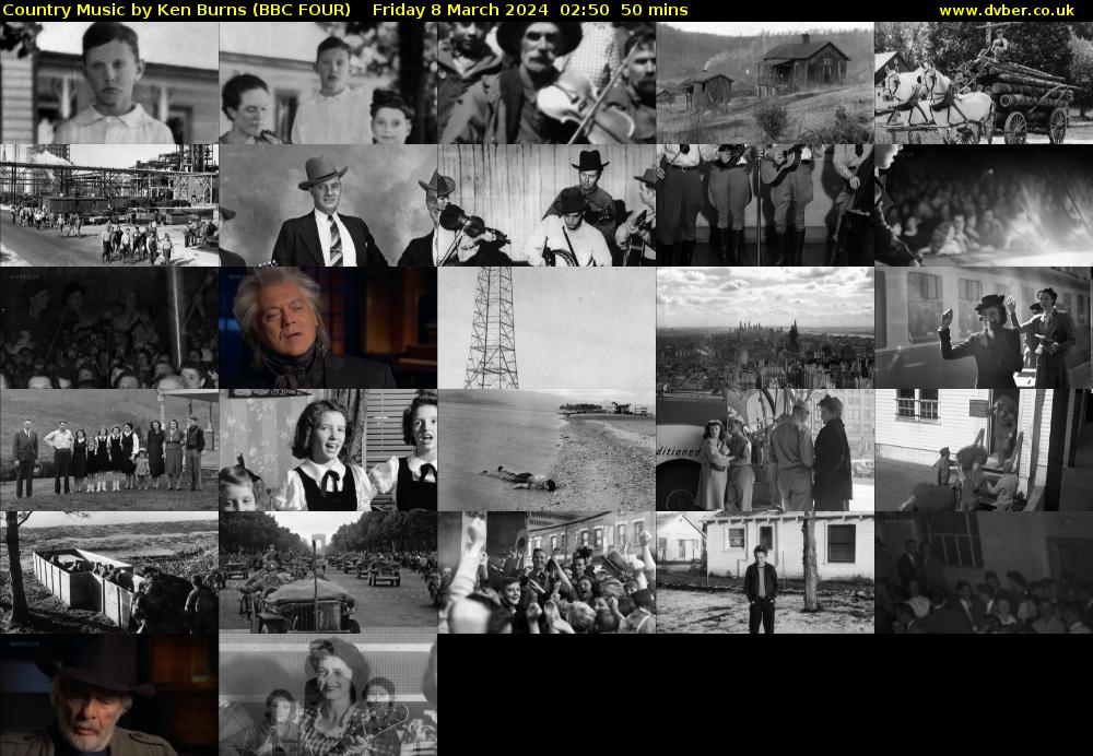 Country Music by Ken Burns (BBC FOUR) Friday 8 March 2024 02:50 - 03:40