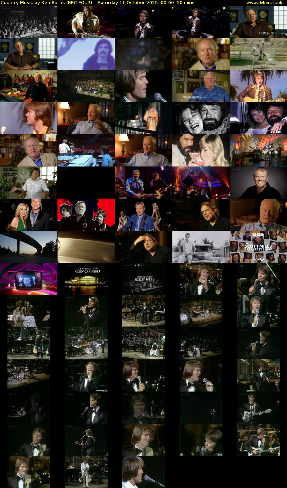 Country Music by Ken Burns (BBC FOUR) Saturday 11 October 2025 00:00 - 00:50