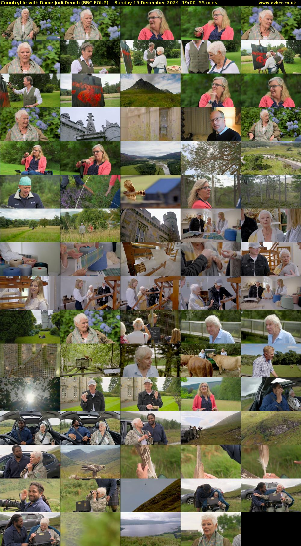 Countryfile with Dame Judi Dench (BBC FOUR) Sunday 15 December 2024 19:00 - 19:55