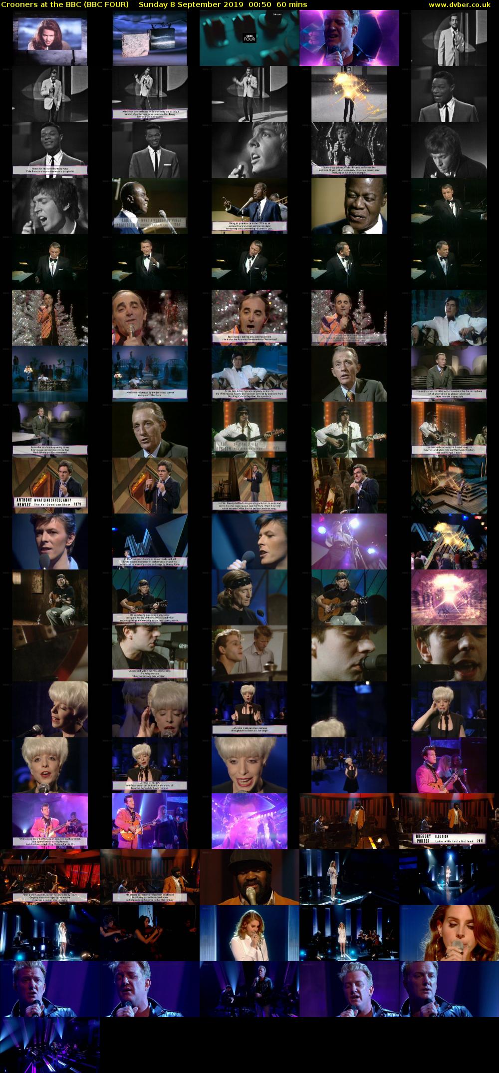 Crooners at the BBC (BBC FOUR) Sunday 8 September 2019 00:50 - 01:50