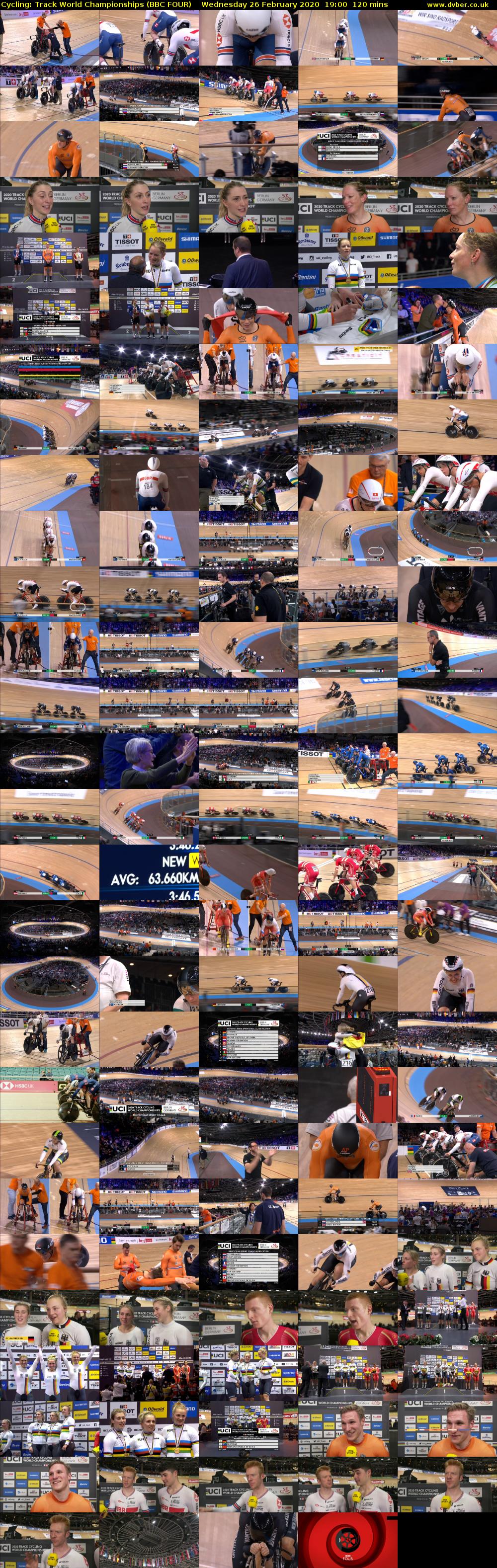 Cycling: Track World Championships (BBC FOUR) Wednesday 26 February 2020 19:00 - 21:00