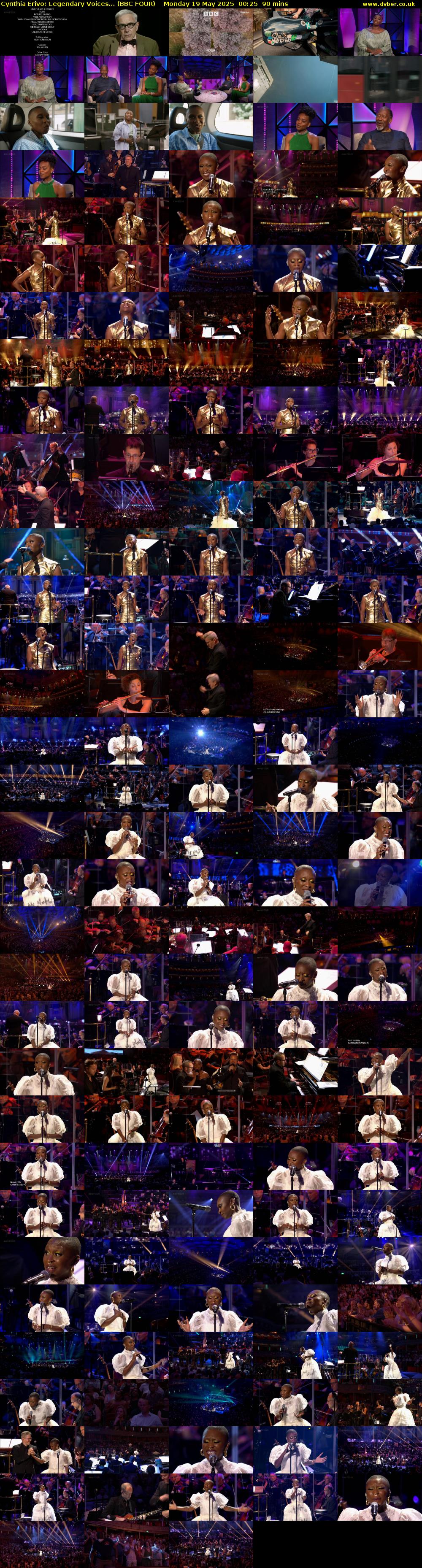 Cynthia Erivo: Legendary Voices... (BBC FOUR) Monday 19 May 2025 00:25 - 01:55