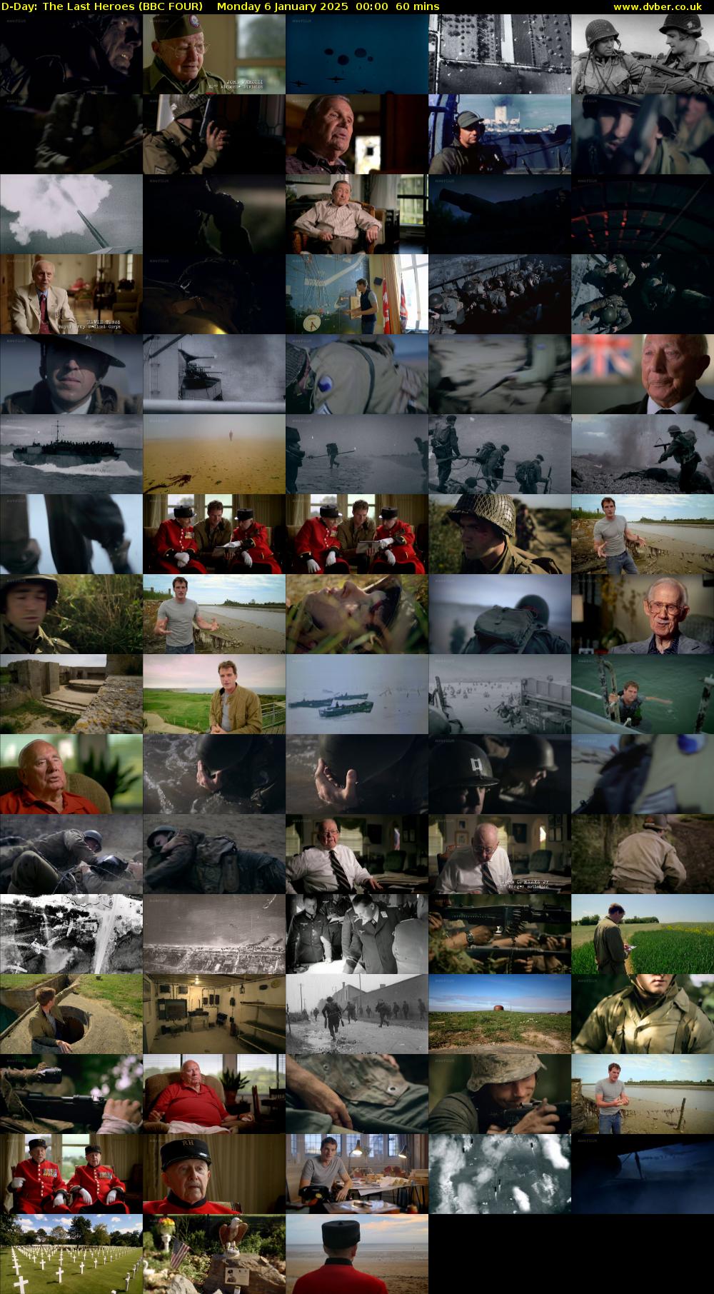 D-Day: The Last Heroes (BBC FOUR) Monday 6 January 2025 00:00 - 01:00