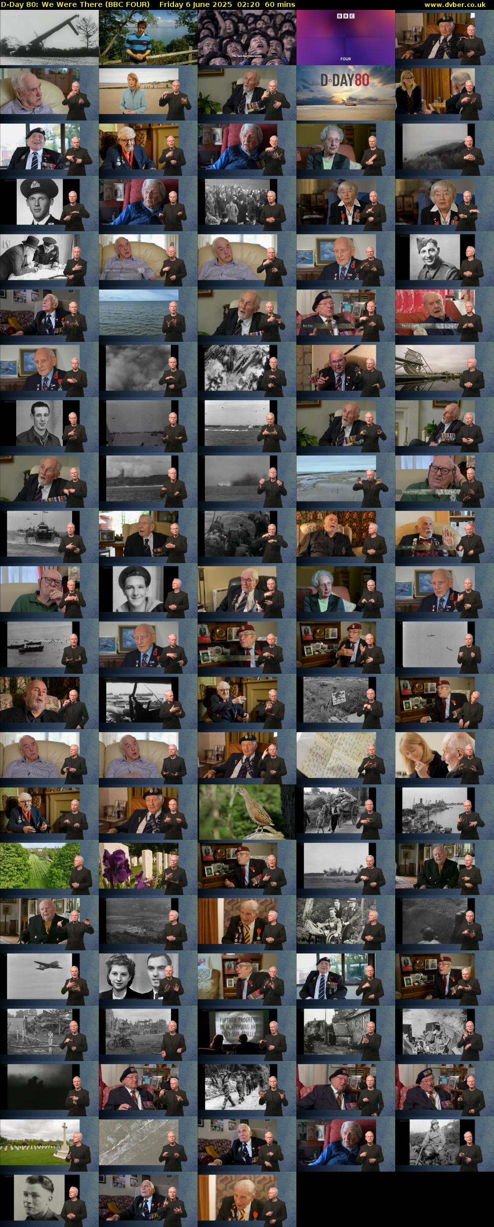 D-Day 80: We Were There (BBC FOUR) Friday 6 June 2025 02:20 - 03:20