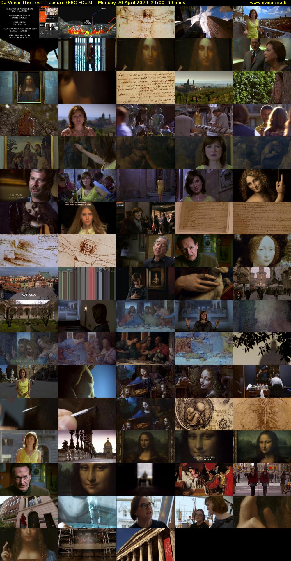 Da Vinci: The Lost Treasure (BBC FOUR) Monday 20 April 2020 21:00 - 22:00