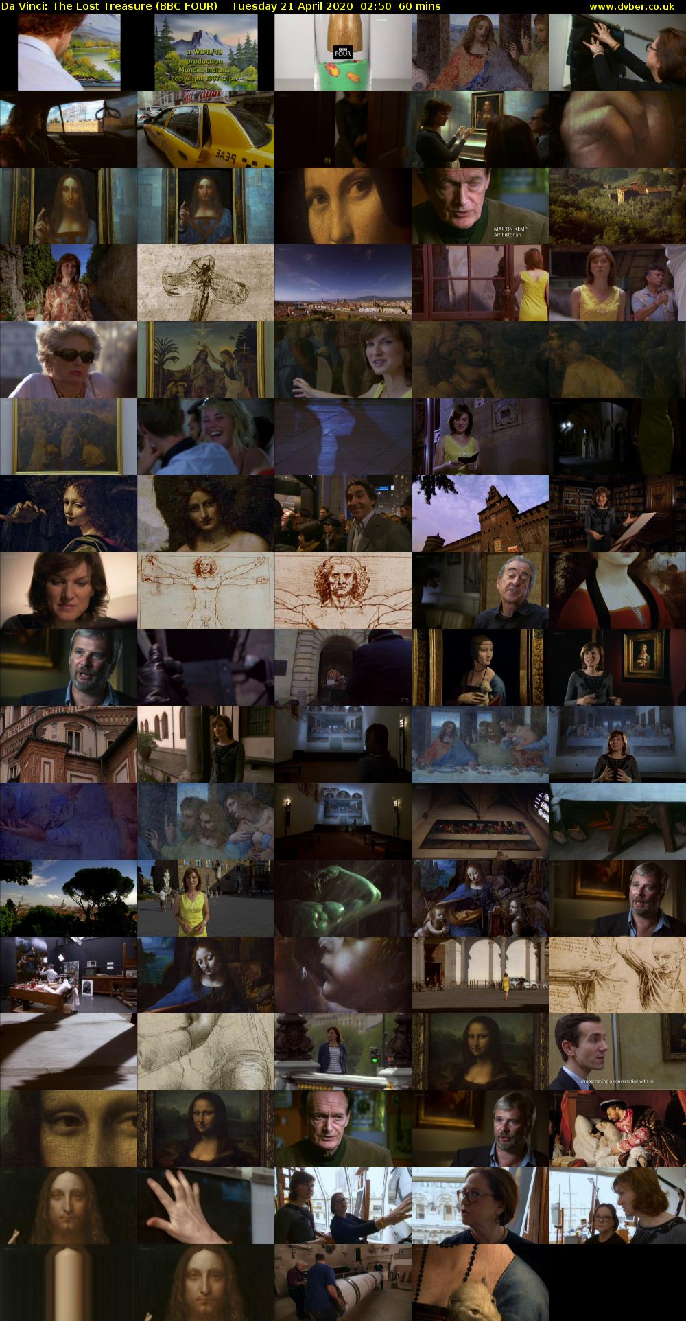 Da Vinci: The Lost Treasure (BBC FOUR) Tuesday 21 April 2020 02:50 - 03:50