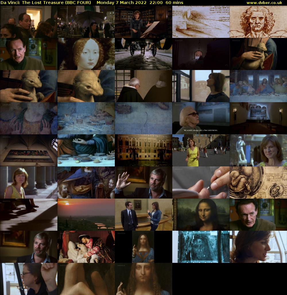 Da Vinci: The Lost Treasure (BBC FOUR) Monday 7 March 2022 22:00 - 23:00