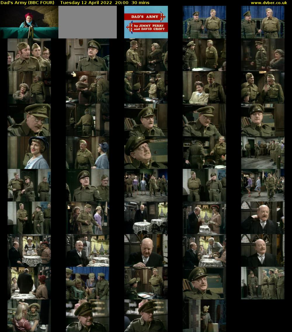 Dad's Army (BBC FOUR) Tuesday 12 April 2022 20:00 - 20:30