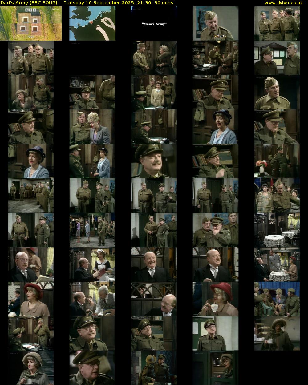 Dad's Army (BBC FOUR) Tuesday 16 September 2025 21:30 - 22:00