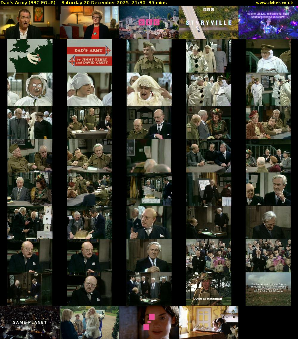 Dad's Army (BBC FOUR) Saturday 20 December 2025 21:30 - 22:05