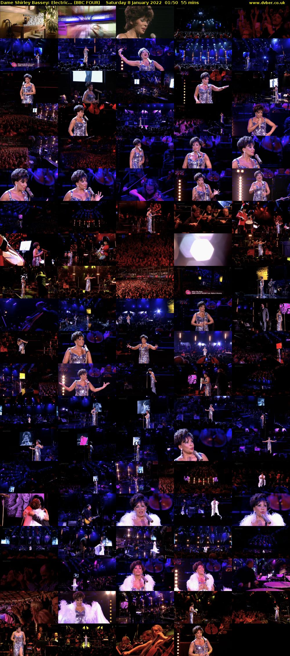 Dame Shirley Bassey: Electric... (BBC FOUR) Saturday 8 January 2022 01:50 - 02:45