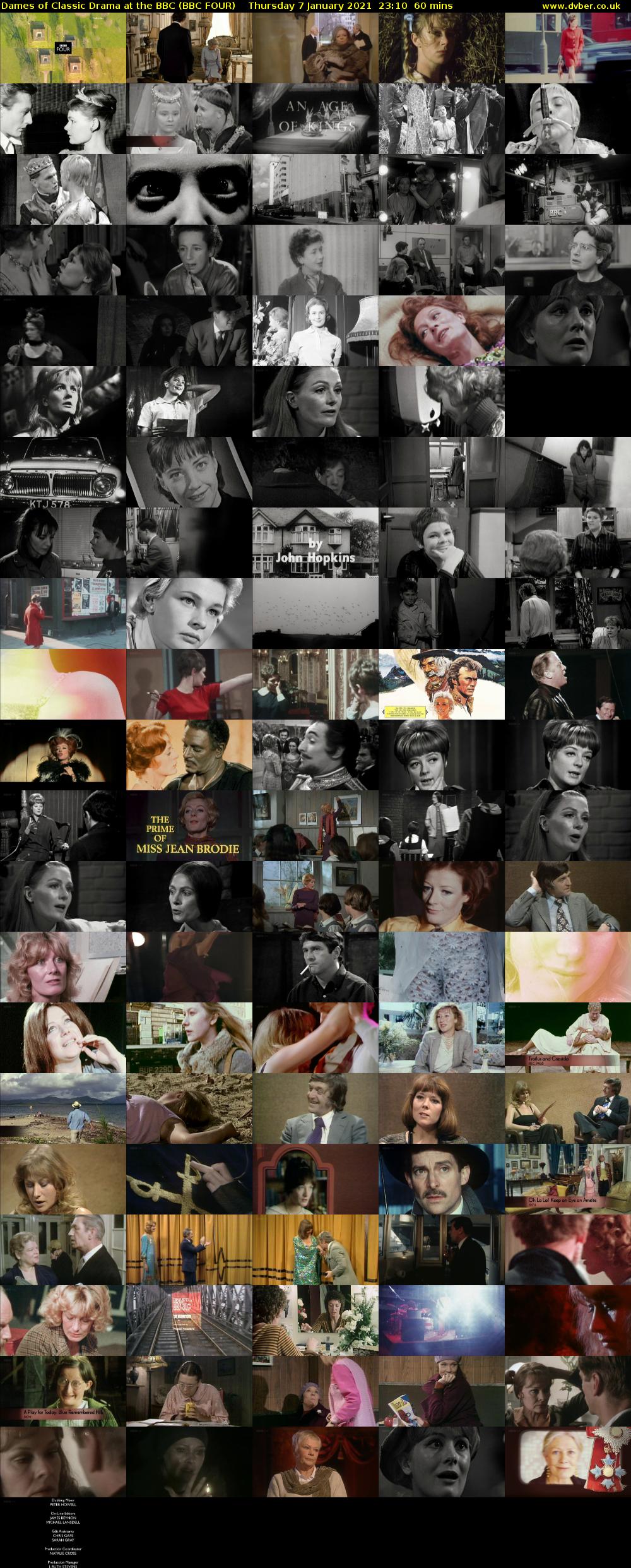 Dames of Classic Drama at the BBC (BBC FOUR) Thursday 7 January 2021 23:10 - 00:10