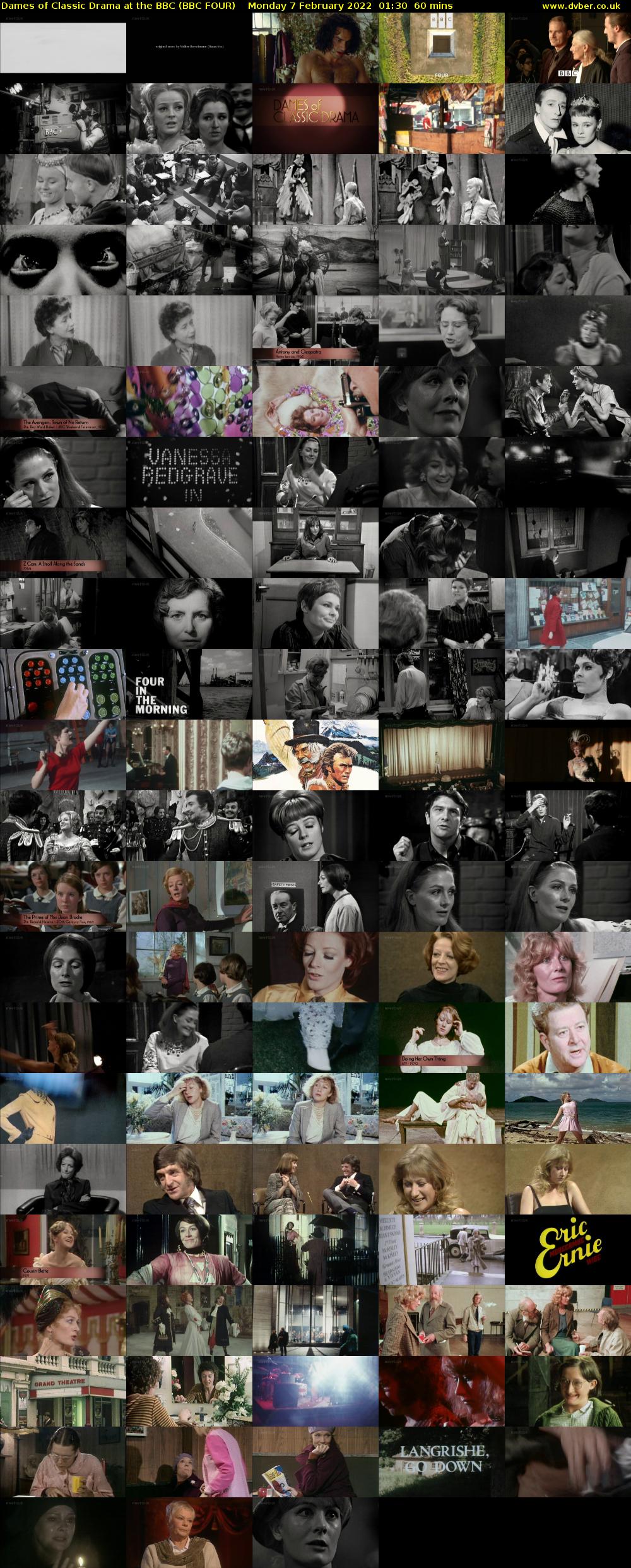 Dames of Classic Drama at the BBC (BBC FOUR) Monday 7 February 2022 01:30 - 02:30
