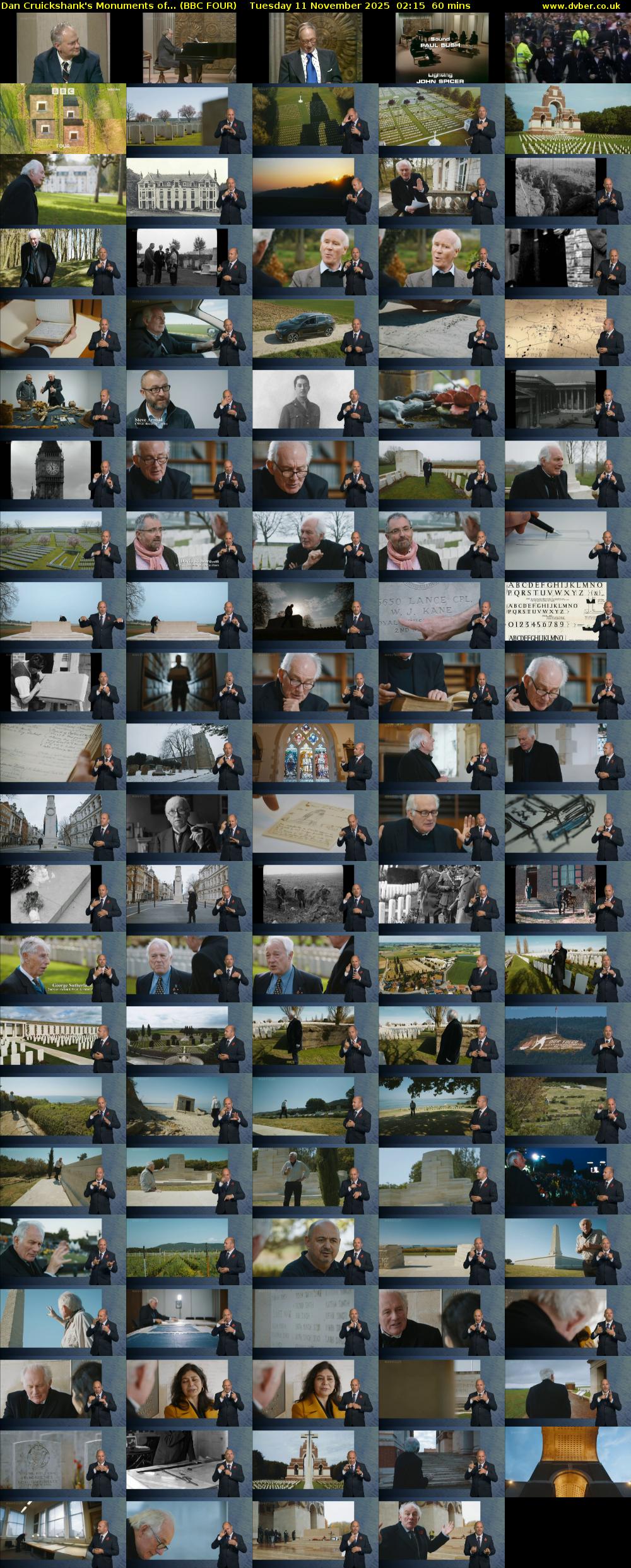 Dan Cruickshank's Monuments of... (BBC FOUR) Tuesday 11 November 2025 02:15 - 03:15