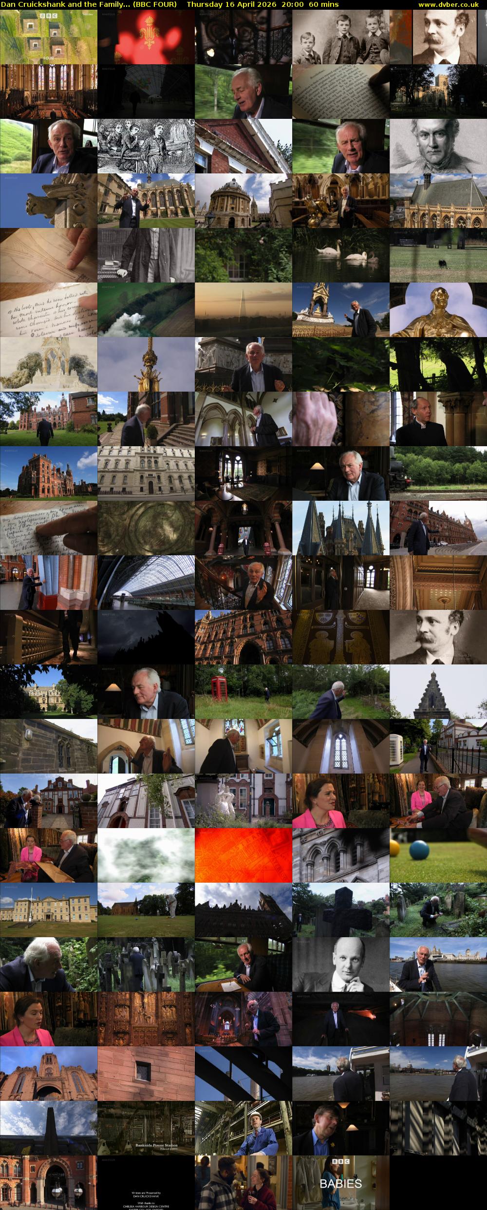 Dan Cruickshank and the Family... (BBC FOUR) Thursday 16 April 2026 20:00 - 21:00