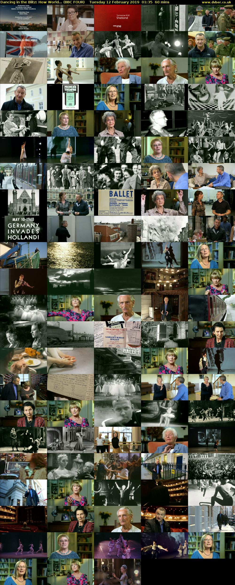 Dancing in the Blitz: How World... (BBC FOUR) Tuesday 12 February 2019 01:35 - 02:35