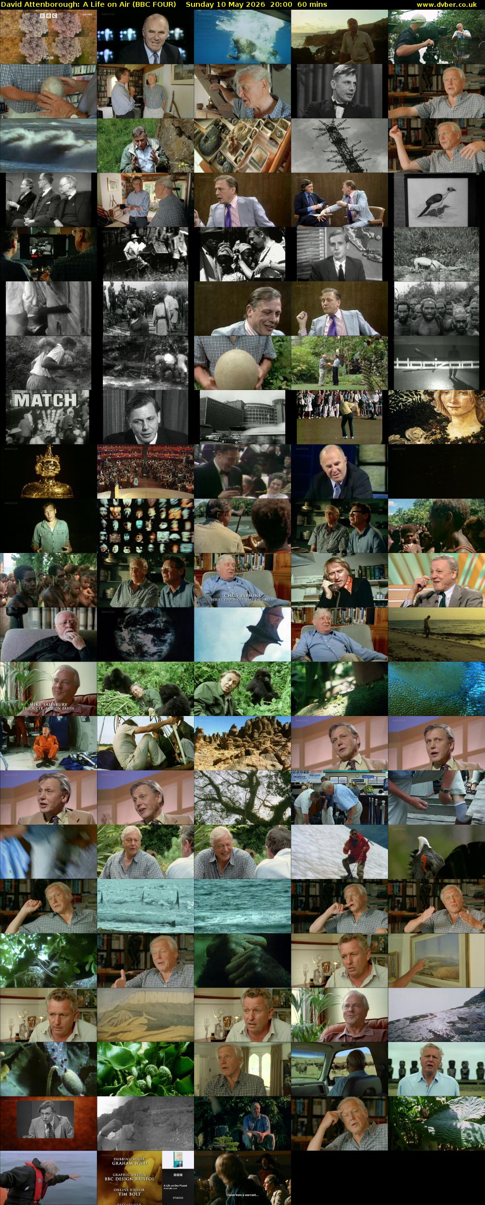 David Attenborough: A Life on Air (BBC FOUR) Sunday 10 May 2026 20:00 - 21:00
