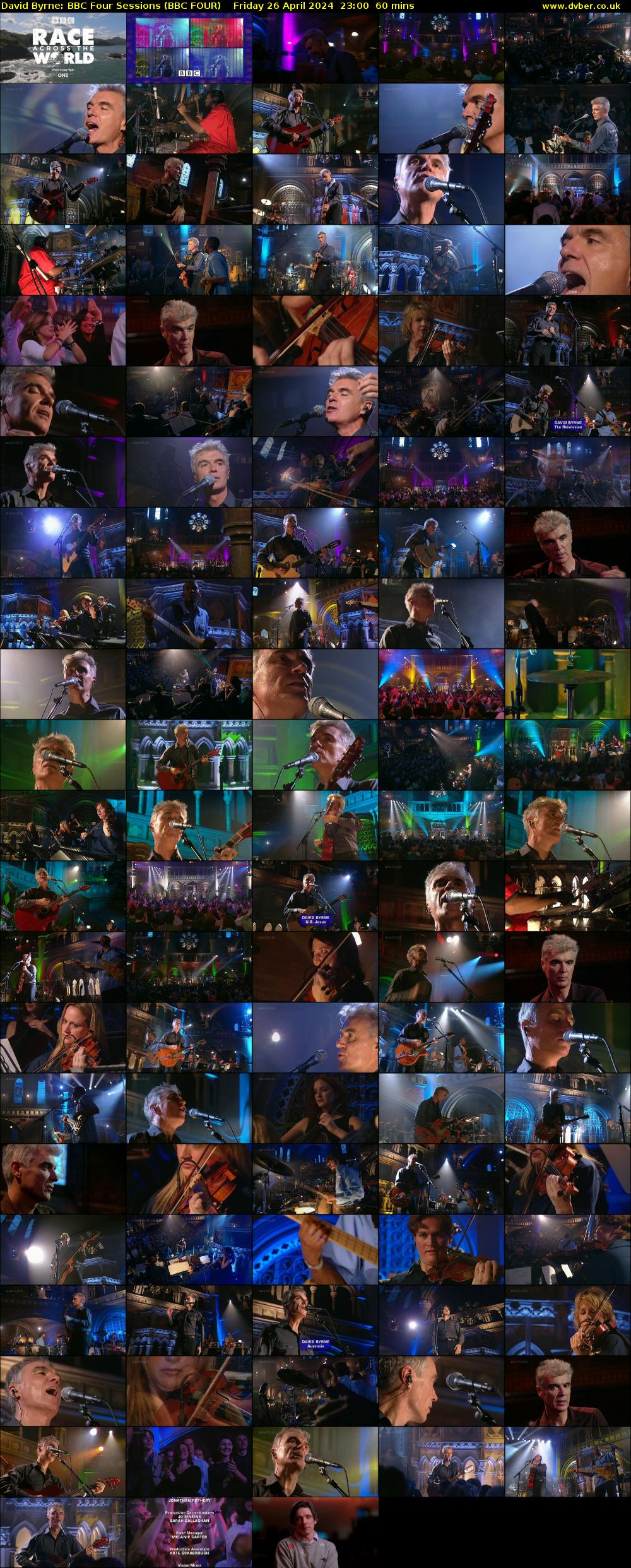 David Byrne: BBC Four Sessions (BBC FOUR) Friday 26 April 2024 23:00 - 00:00