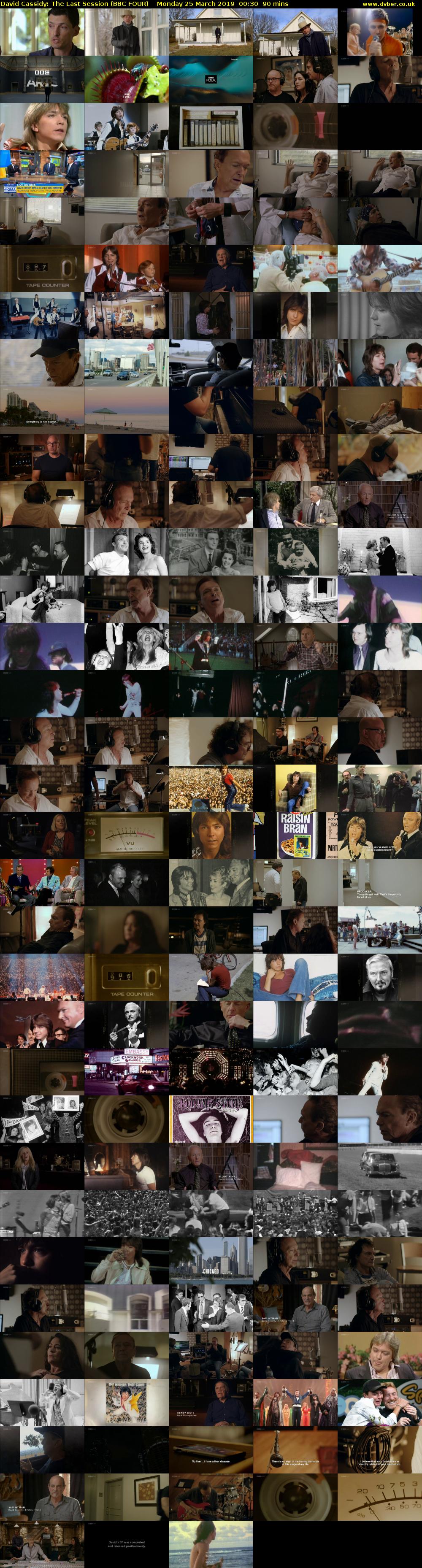 David Cassidy: The Last Session (BBC FOUR) Monday 25 March 2019 00:30 - 02:00