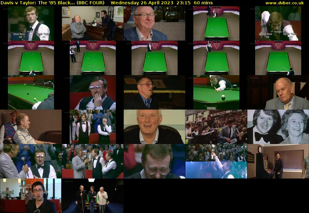 Davis v Taylor: The '85 Black... (BBC FOUR) Wednesday 26 April 2023 23:15 - 00:15