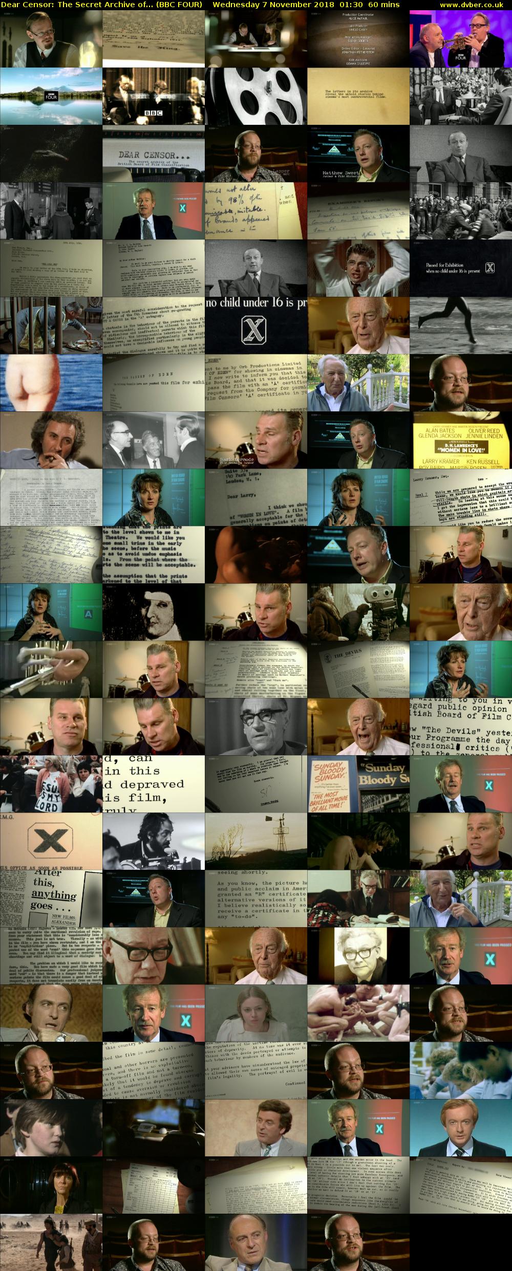 Dear Censor: The Secret Archive of... (BBC FOUR) Wednesday 7 November 2018 01:30 - 02:30