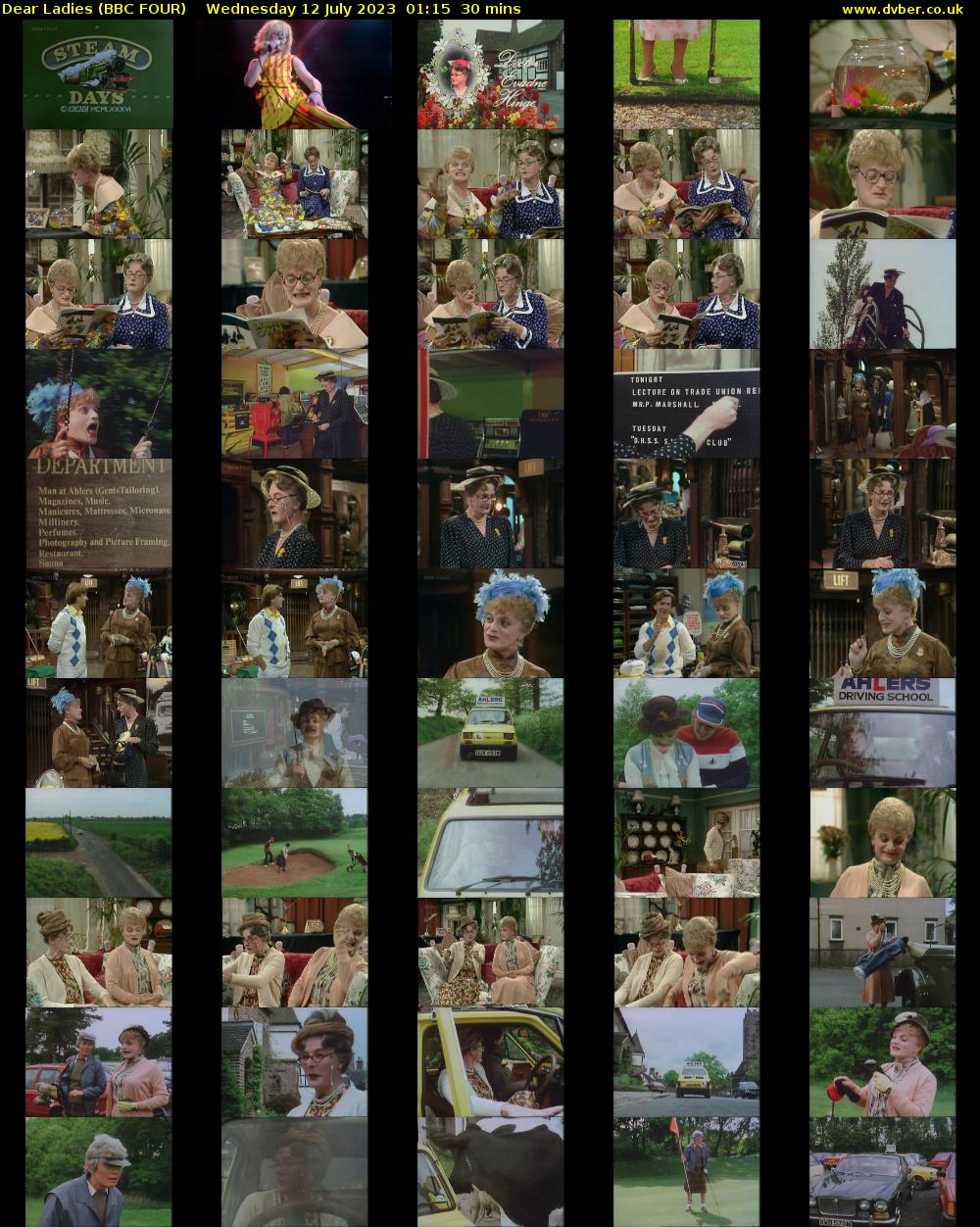Dear Ladies (BBC FOUR) Wednesday 12 July 2023 01:15 - 01:45