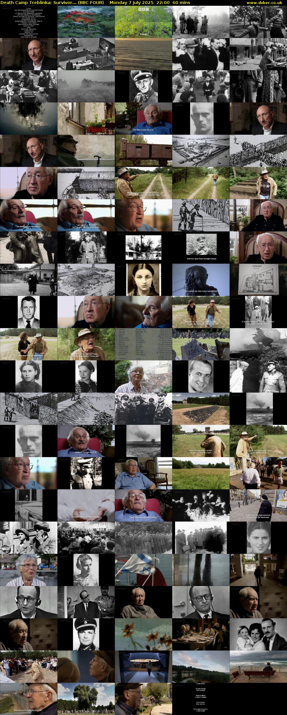 Death Camp Treblinka: Survivor... (BBC FOUR) Monday 7 July 2025 22:00 - 23:00