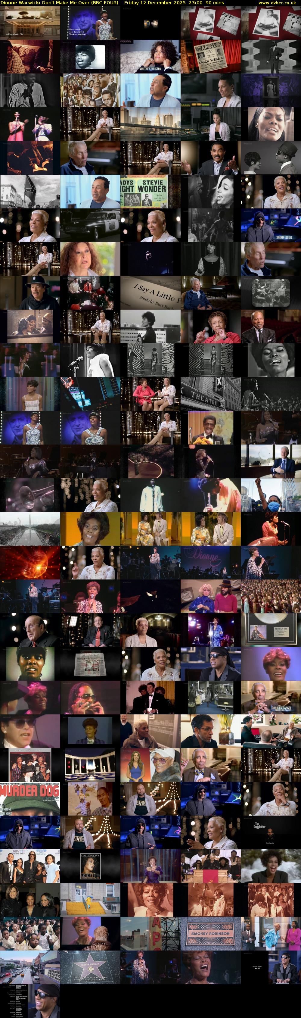Dionne Warwick: Don't Make Me Over (BBC FOUR) Friday 12 December 2025 23:00 - 00:30
