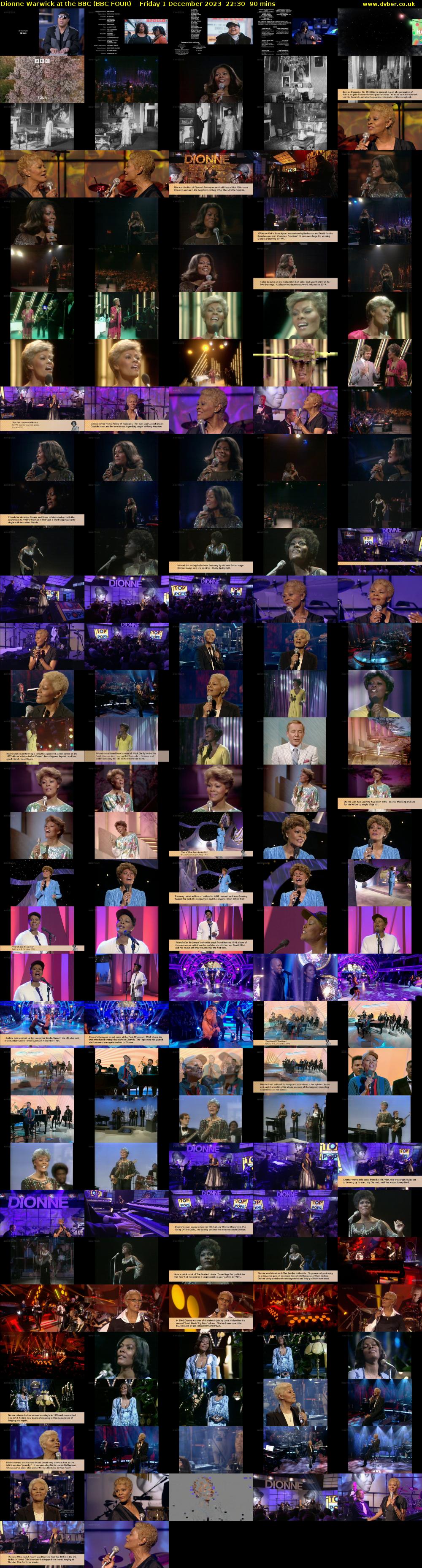 Dionne Warwick at the BBC (BBC FOUR) Friday 1 December 2023 22:30 - 00:00