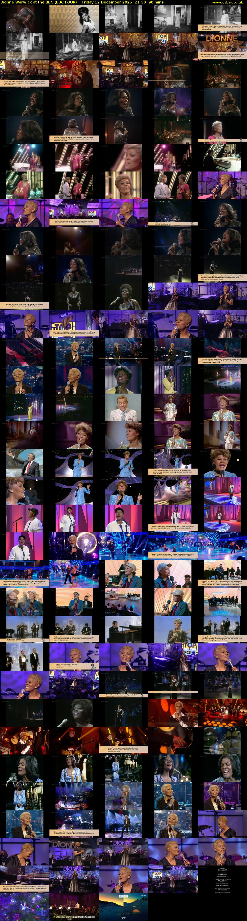 Dionne Warwick at the BBC (BBC FOUR) Friday 12 December 2025 21:30 - 23:00