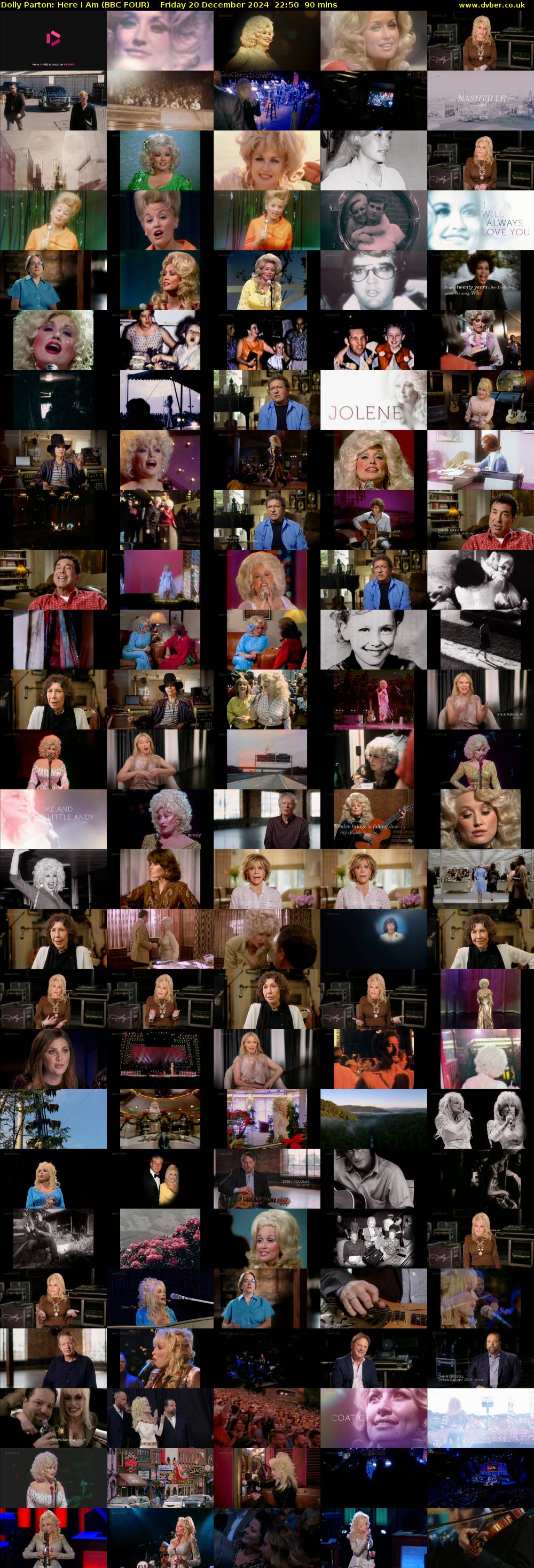Dolly Parton: Here I Am (BBC FOUR) Friday 20 December 2024 22:50 - 00:20