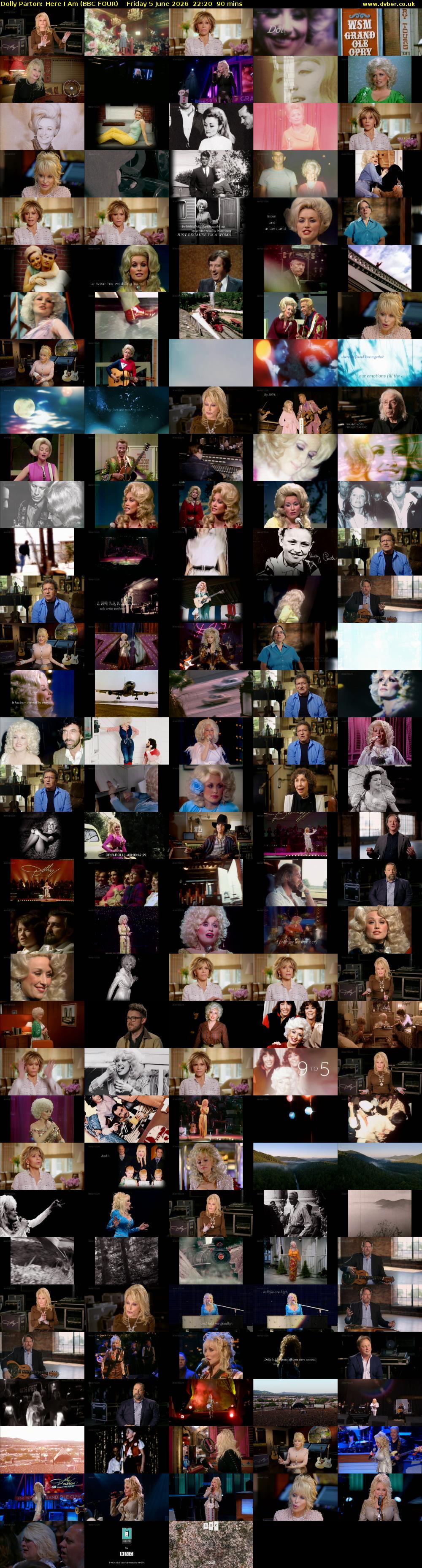 Dolly Parton: Here I Am (BBC FOUR) Friday 5 June 2026 22:20 - 23:50