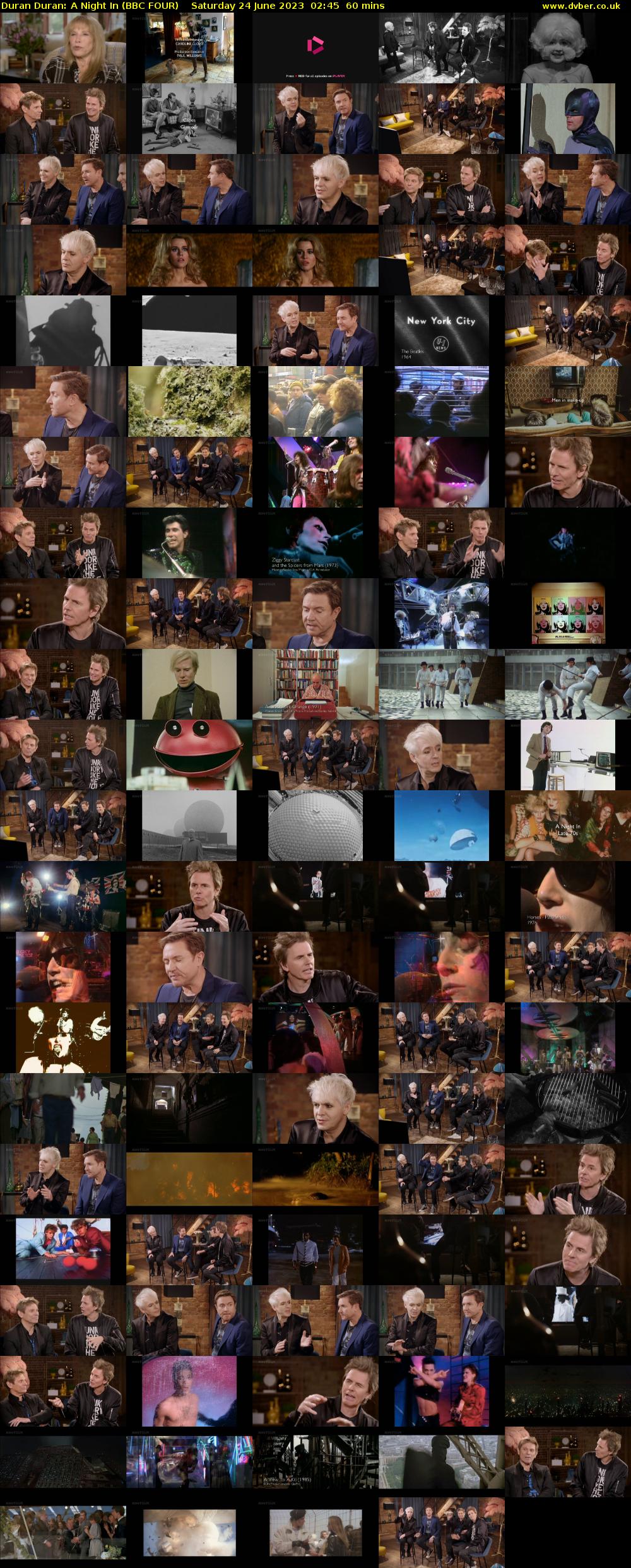 Duran Duran: A Night In (BBC FOUR) Saturday 24 June 2023 02:45 - 03:45