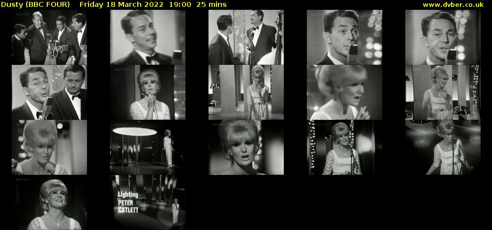 Dusty (BBC FOUR) Friday 18 March 2022 19:00 - 19:25