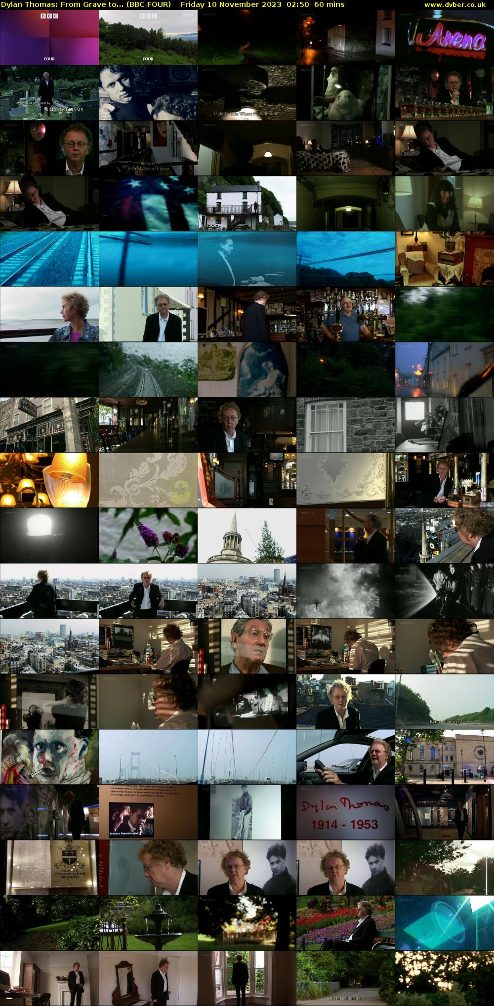 Dylan Thomas: From Grave to... (BBC FOUR) Friday 10 November 2023 02:50 - 03:50