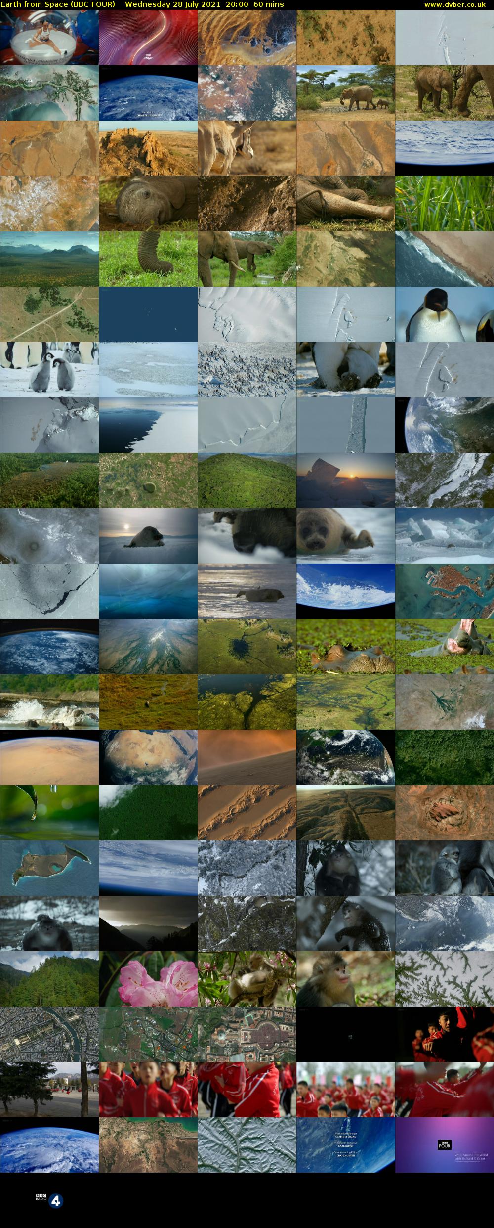 Earth from Space (BBC FOUR) Wednesday 28 July 2021 20:00 - 21:00