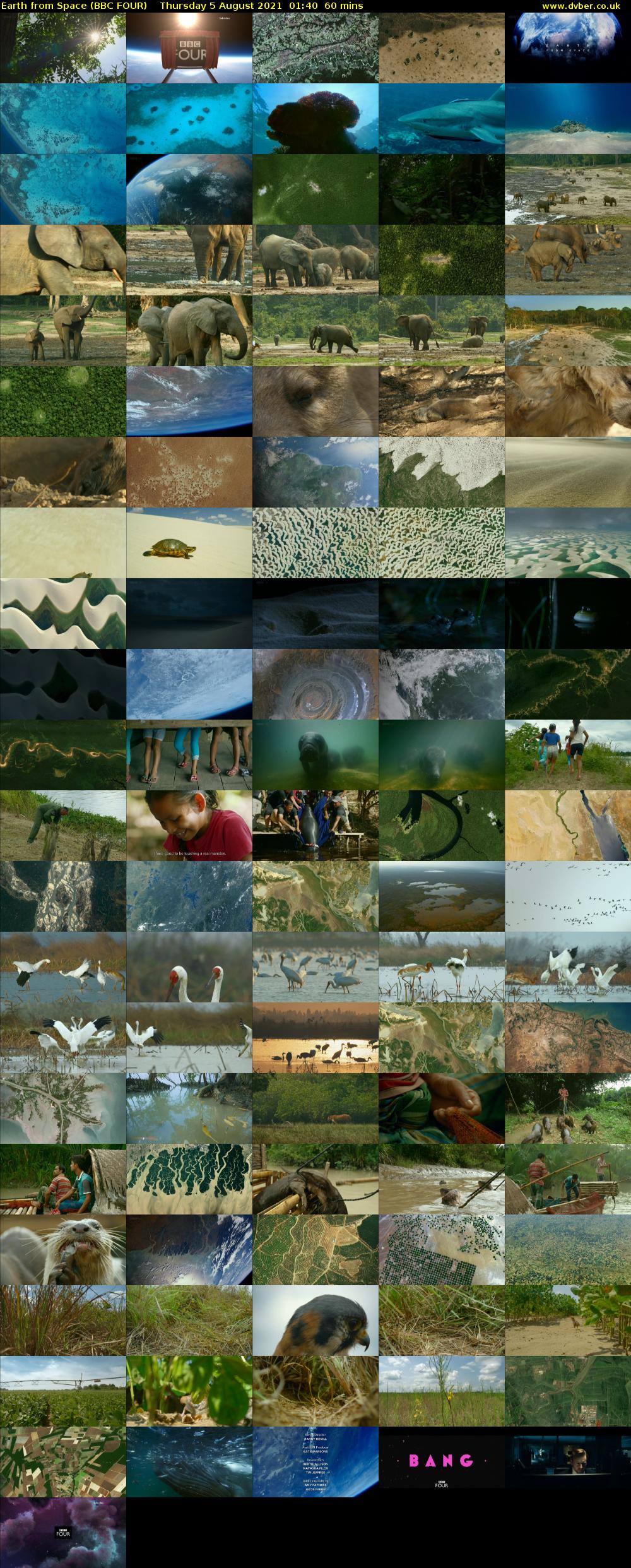 Earth from Space (BBC FOUR) Thursday 5 August 2021 01:40 - 02:40