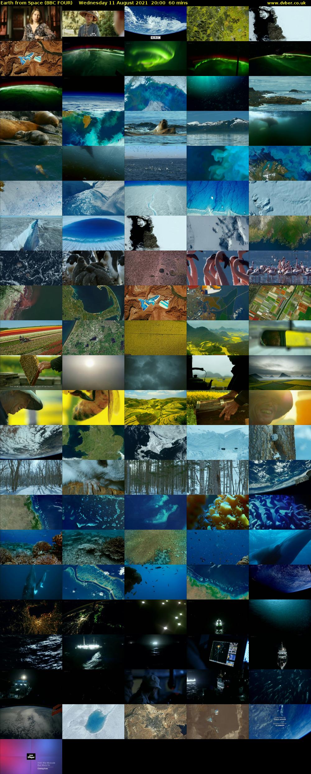 Earth from Space (BBC FOUR) Wednesday 11 August 2021 20:00 - 21:00
