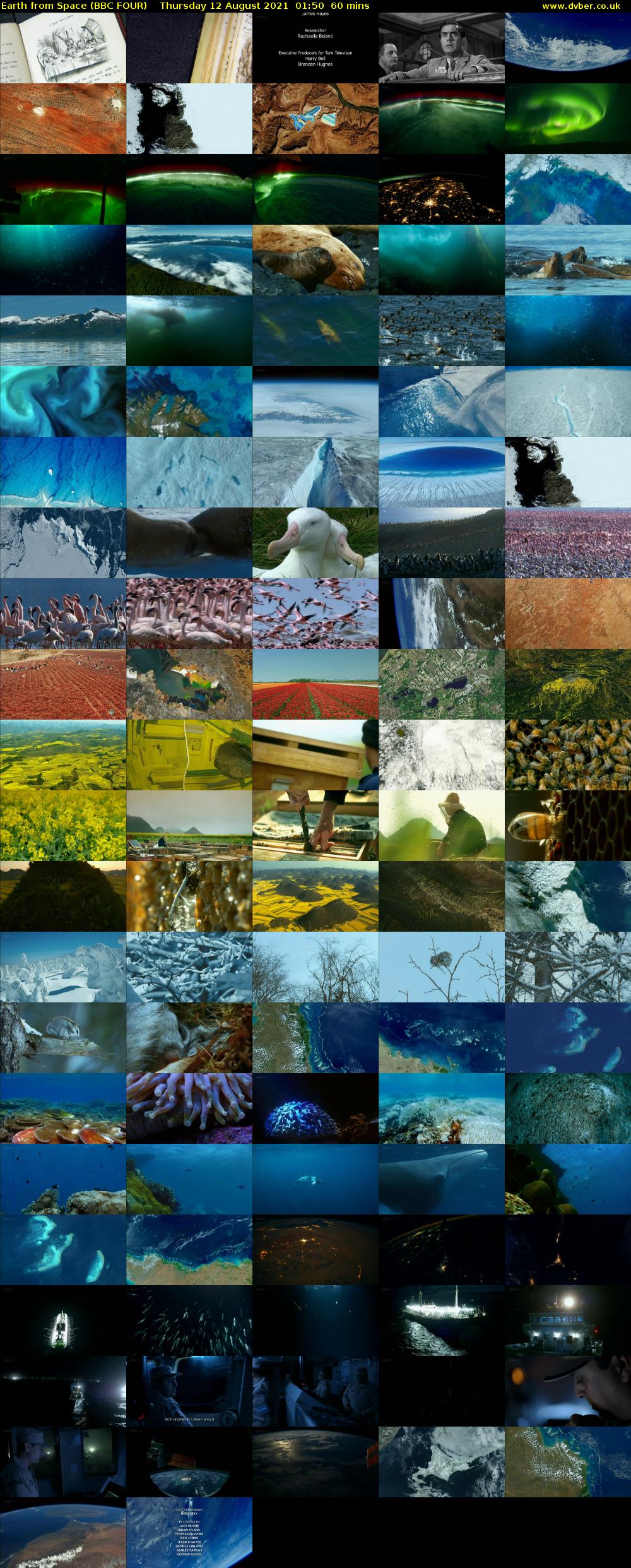 Earth from Space (BBC FOUR) Thursday 12 August 2021 01:50 - 02:50