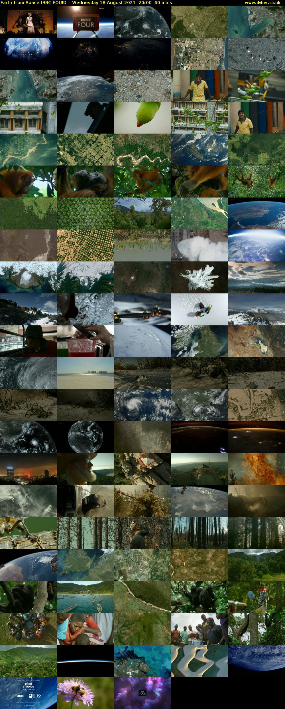 Earth from Space (BBC FOUR) Wednesday 18 August 2021 20:00 - 21:00