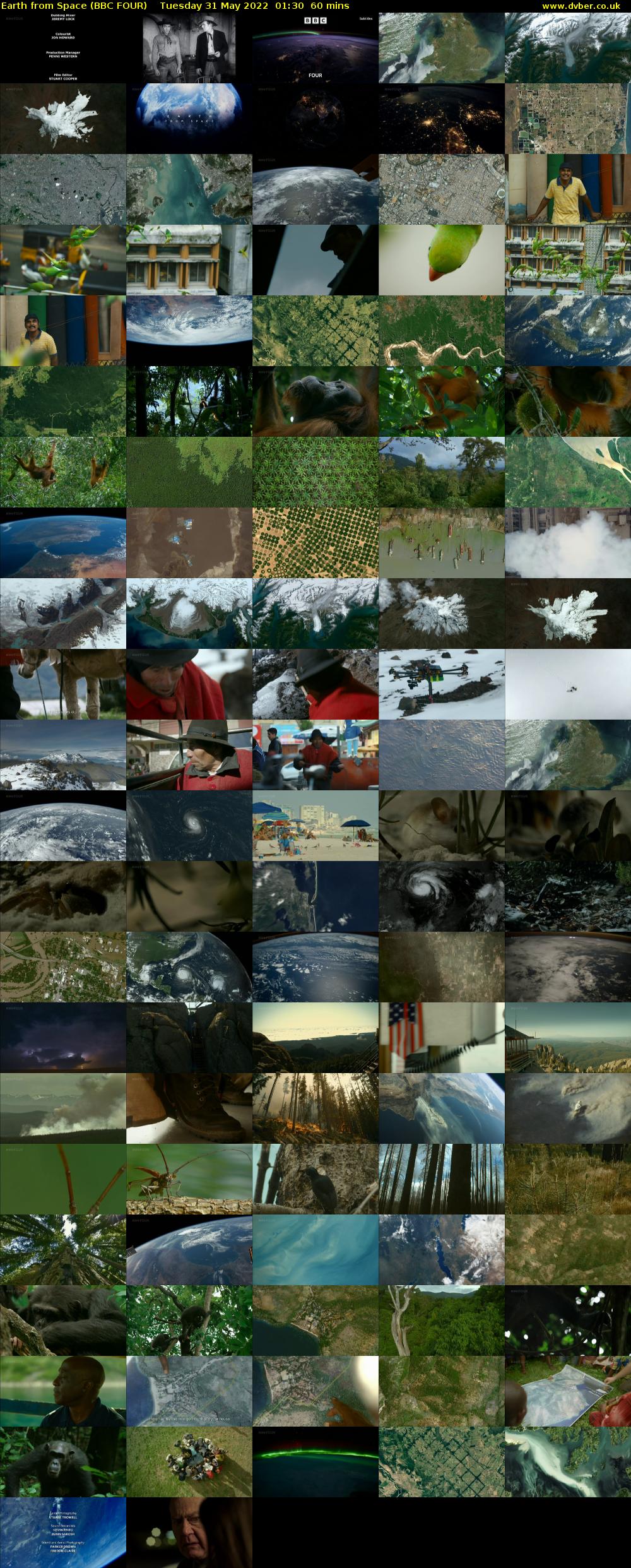 Earth from Space (BBC FOUR) Tuesday 31 May 2022 01:30 - 02:30
