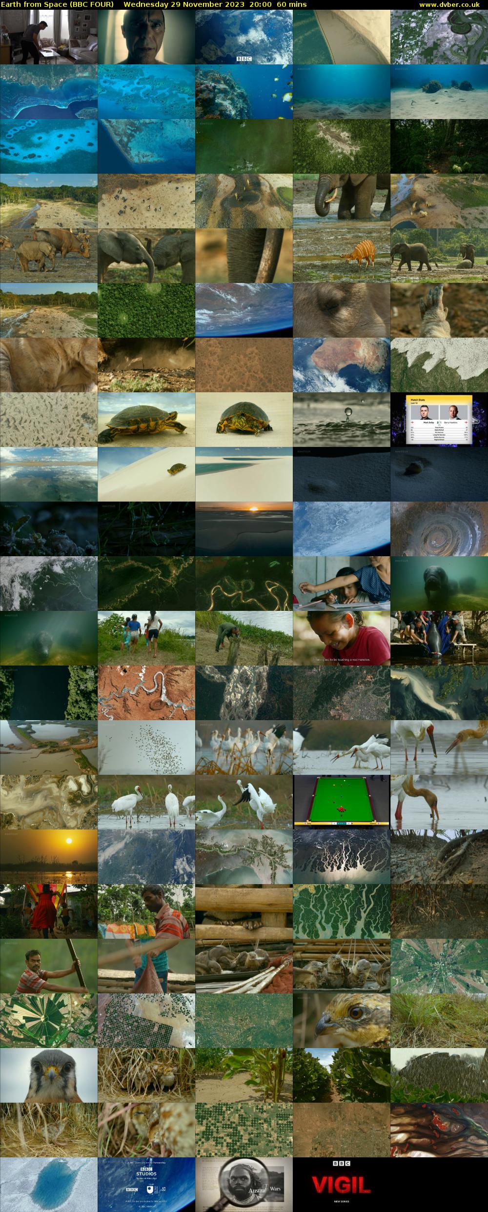 Earth from Space (BBC FOUR) Wednesday 29 November 2023 20:00 - 21:00
