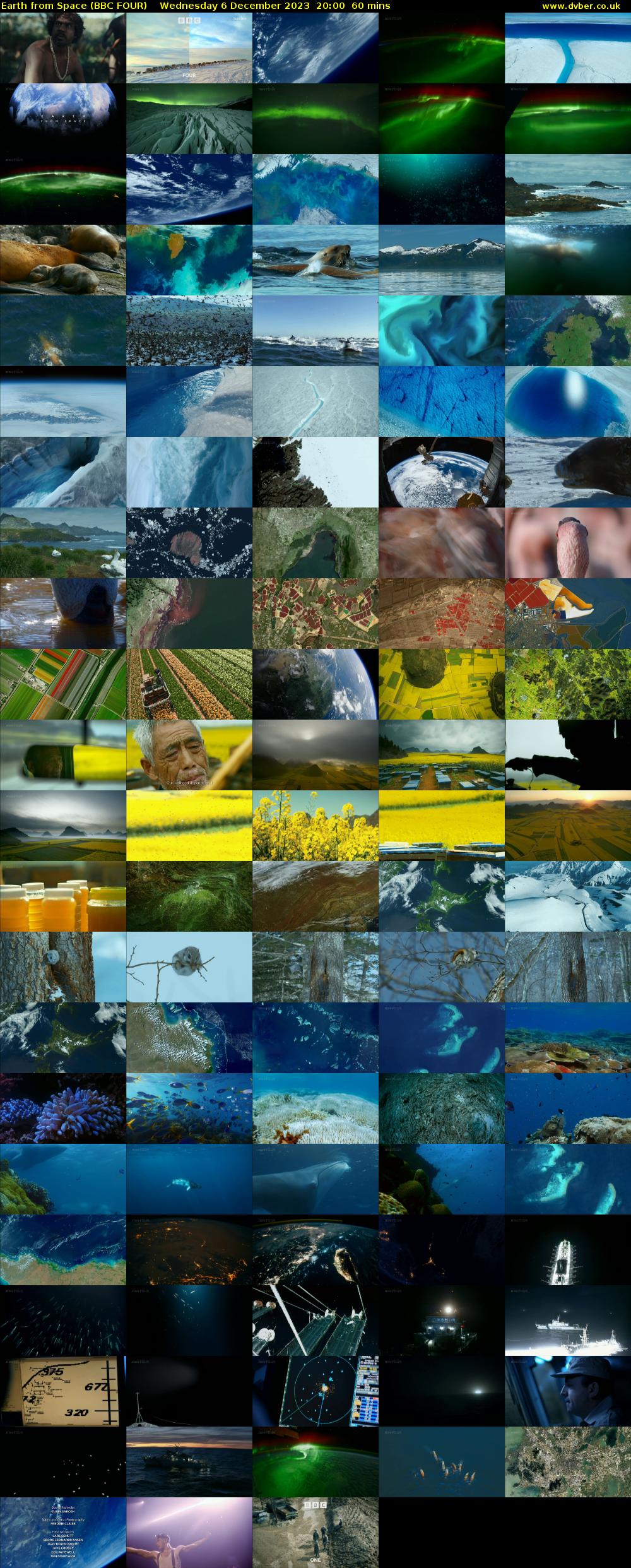 Earth from Space (BBC FOUR) Wednesday 6 December 2023 20:00 - 21:00