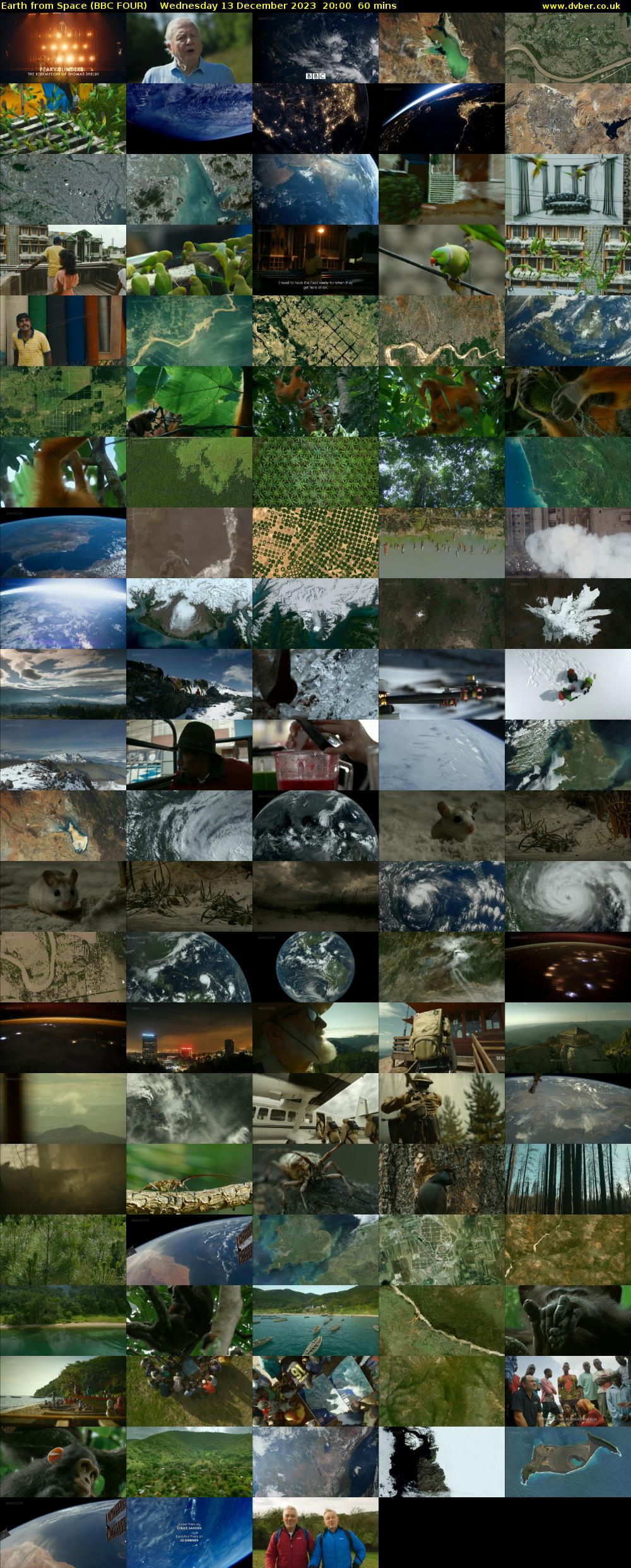 Earth from Space (BBC FOUR) Wednesday 13 December 2023 20:00 - 21:00
