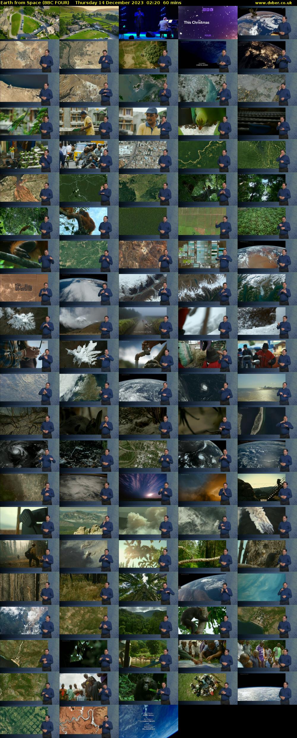 Earth from Space (BBC FOUR) Thursday 14 December 2023 02:20 - 03:20