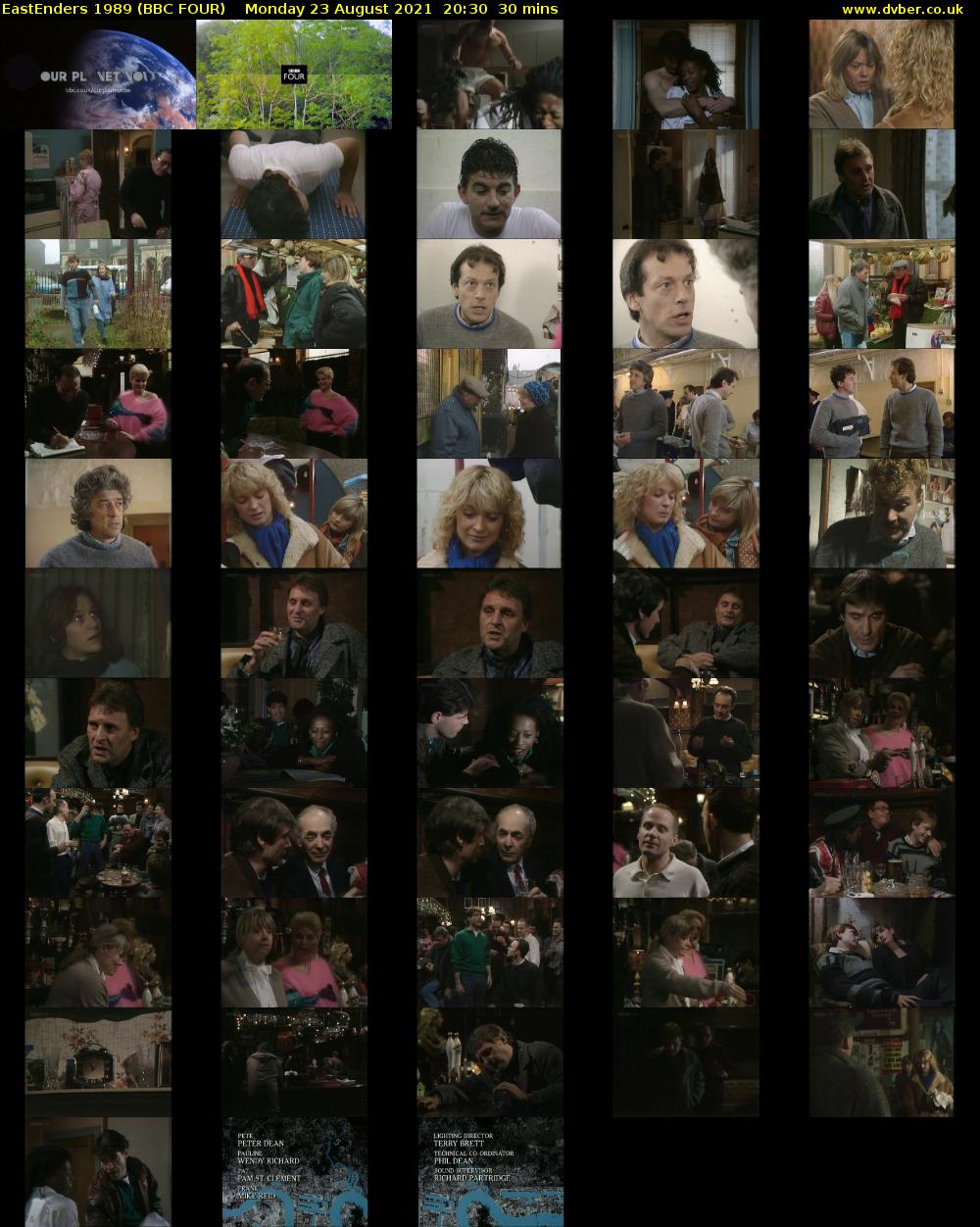 EastEnders 1989 (BBC FOUR) Monday 23 August 2021 20:30 - 21:00