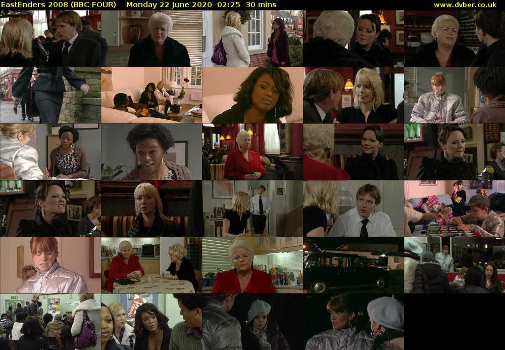 EastEnders 2008 (BBC FOUR) Monday 22 June 2020 02:25 - 02:55