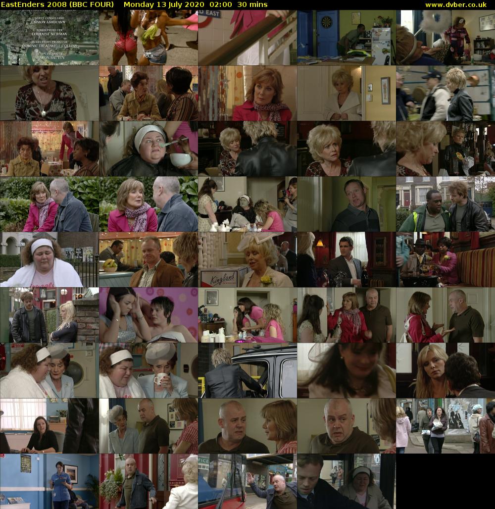 EastEnders 2008 (BBC FOUR) Monday 13 July 2020 02:00 - 02:30